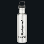Bridesmaid Monogramme Wedding Bridal Geschenk Gefa Edelstahlflasche<br><div class="desc">Perfektes Geschenk für Brautmädchen! Sie können den Text für einen anderen Empfänger für ein anderes Ereignis anpassen oder in Anzug ändern,  wenn Sie es wünschen!</div>