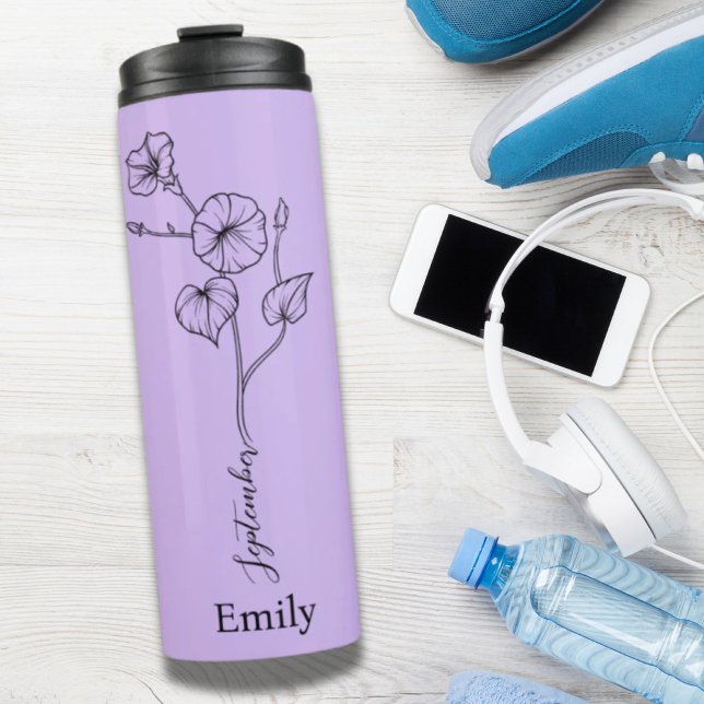 Bridesmaid Morning Glory September Blume Thermosbecher (Bridesmaid Morning Glory September Birth Flower Thermal Tumbler)
