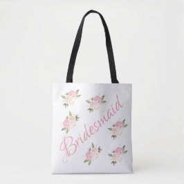 Bridesmaid Niedlich Pink Floral Script Tasche