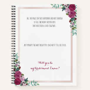 Bridesmaid-Notizbuch   Alternative Idee Notizbuch