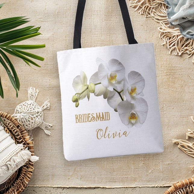 Bridesmaid Orchids Floral Personalisiert Tasche (Von Creator hochgeladen)
