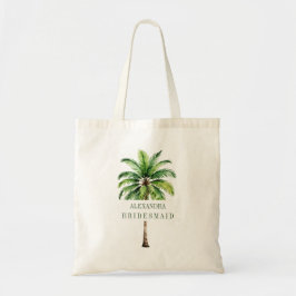 Bridesmaid Palm Tree Watercolor Tragetasche