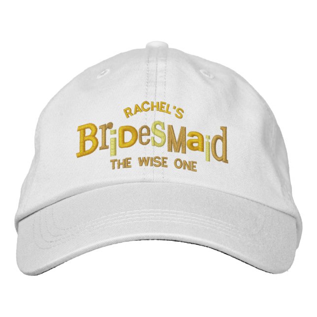 Bridesmaid-Party Wedding-Geschenk Bestickte Kappe (Vorderseite)