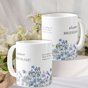 Bridesmaid Periwinkle Wildblume Elegante Kaffeetasse