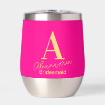 Bridesmaid Personalisiert Modern Monogram