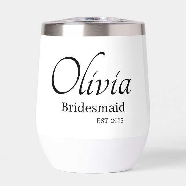 Bridesmaid personalisiert Trinkbehälter (Vorderseite)