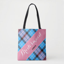 Bridesmaid Personalisierter Name Tartan Einfach Tasche