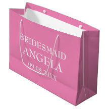 Bridesmaid Pink Eleganter Individuelle Name Hochze