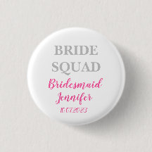 Bridesmaid Pink Individuelle Name Wedding Bachelor