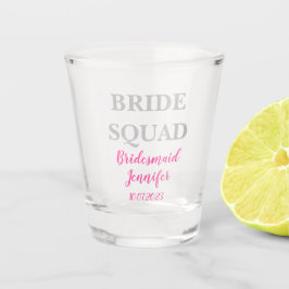 Bridesmaid Pink Individuelle Name Wedding Bachelor Schnapsglas