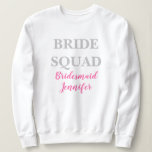 Bridesmaid Pink Individuelle Name Wedding Bachelor Sweatshirt<br><div class="desc">Schöne Kalligraphie,  rosa Bridesmaid Sweatshirt. Ideal für das Wedding Papier Sweatshirt. Brautkommando.</div>