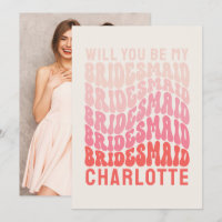 Bridesmaid Pink modern mädchenhaft Retro 60er Jahr