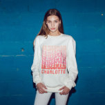 Bridesmaid Pink modern mädchenhaft Retro 60er Jahr Sweatshirt<br><div class="desc">Bridesmaid Pink und rot mädchenhaft Retro einfachen 60's coole vibes bachelorette Wochenende Gastgeschenk Tasche.</div>