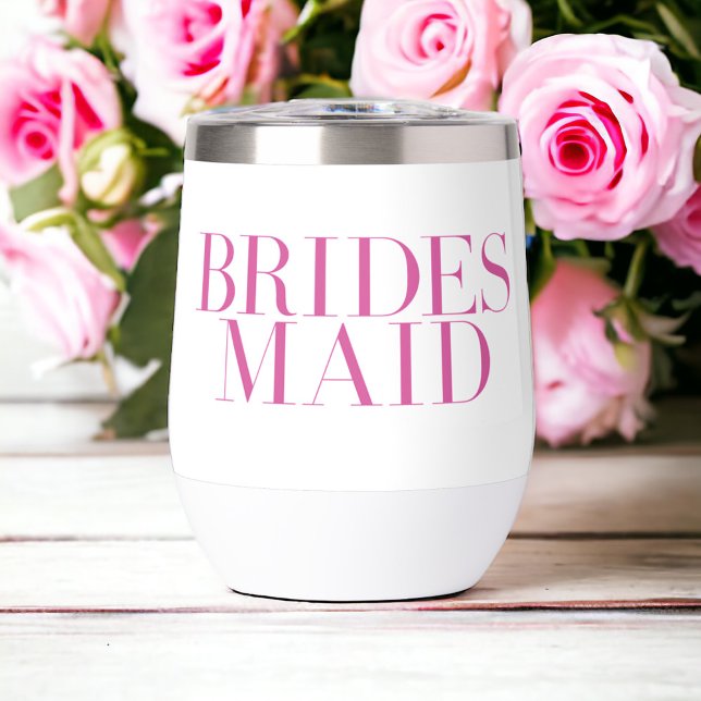 Bridesmaid Pink Modern Personalisiert (Von Creator hochgeladen)