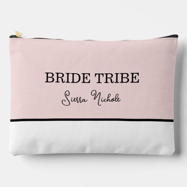 Bridesmaid Pink Moderner Minimal Zubehörtasche (Vorderseite)