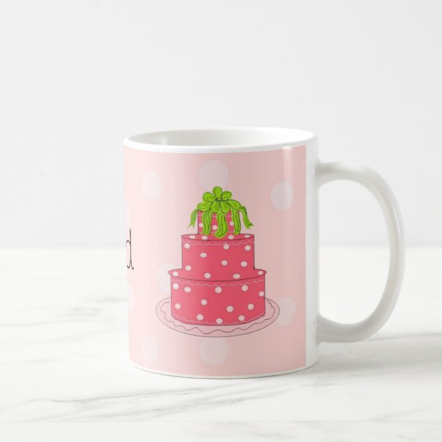 Bridesmaid Pink Polka Dots Kaffeetasse (Rechts)