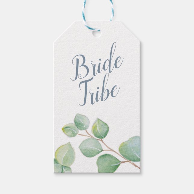 BRIDESMAID PROPOSAL card, Greenery Eukalyptus Geschenkanhänger (Vorderseite)