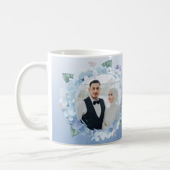 Bridesmaid Proposal Mug Custom Name Floral Design (Gauche)