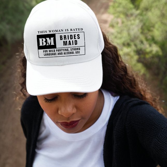 Bridesmaid Rating Junggeselinnen-Abschied Truckerkappe (Bridesmaid Rating Bachelorette Party Trucker Hat
)