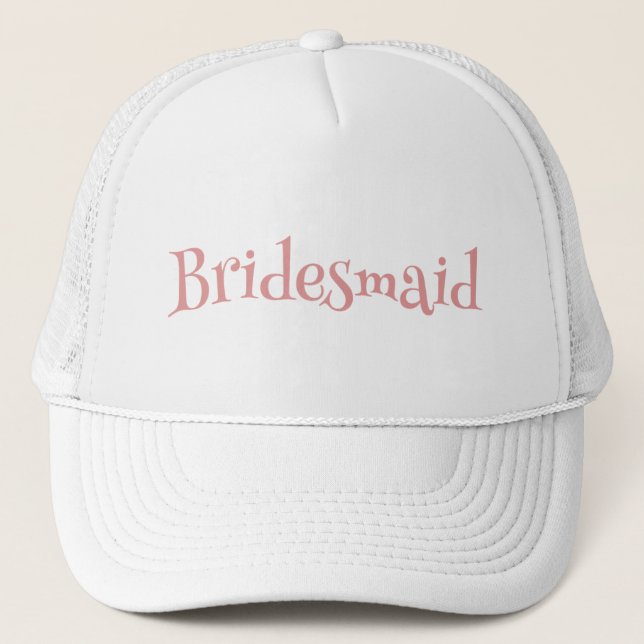 Bridesmaid Rosa und Weiß Truckerkappe (Vorderseite)