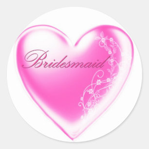 Bridesmaid Runder Aufkleber