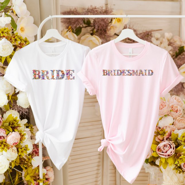 BRIDESMAID-Rustikal-blättrig-einfach-elegant-blume T-Shirt (Von Creator hochgeladen)
