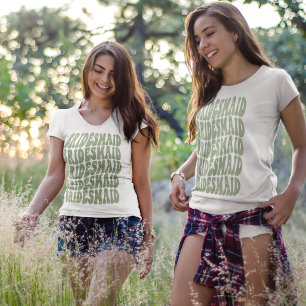 Bridesmaid Sage Green Custom Matching Brautparty T-Shirt
