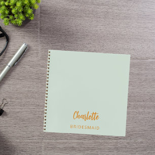 Bridesmaid Salbei grün Notizbuch