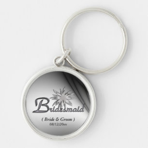 Bridesmaid Schwarz-Weiß-Schlüsselanhänger Schlüsselanhänger