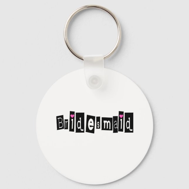 Bridesmaid (Sq Blk) Schlüsselanhänger (Vorderseite)