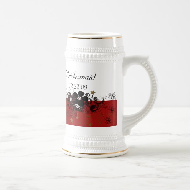 Bridesmaid Stein burgundy Bierglas (Rechts)