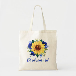 Bridesmaid Sunflower Blauer Rose Tragetasche