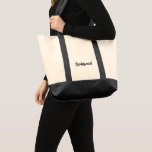 Bridesmaid-Tasche Tragetasche<br><div class="desc">Tote Tasche in natürlich/schwarz mit Text; Bridesmaid. Passen Sie dieses Objekt an und fügen Sie einen Namen hinzu oder kaufen Sie, wie es ist.</div>