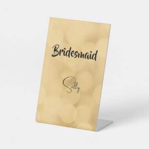 Bridesmaid - Texte modifiable sur le panneau de pi