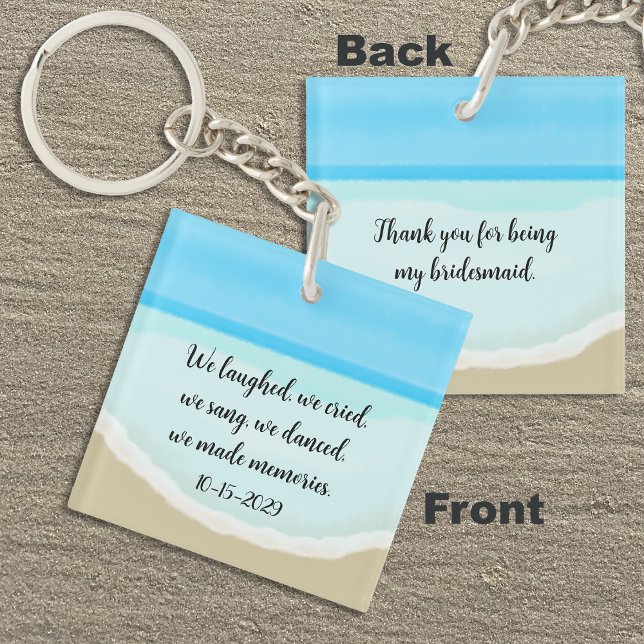Bridesmaid Thank You Beach Keychain (Créateur téléchargé)