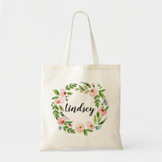 Bridesmaid Tote Bag Custom Wreath Blume Tragetasche