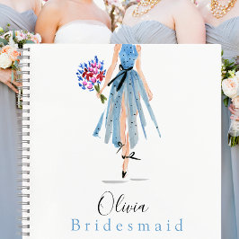 Bridesmaid Trauzeugin Fashion Skirt Blume Notizbuch