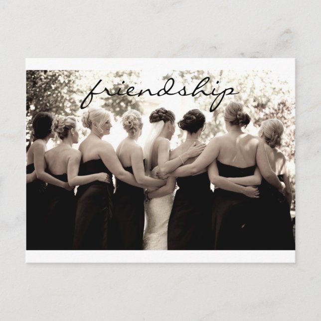 Bridesmaid Vielen Dank Anmerkung Postkarte (Vorderseite)