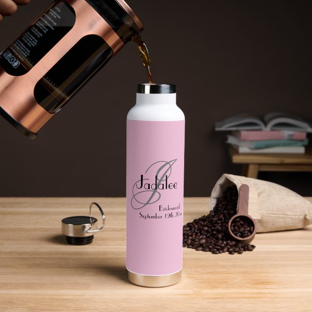 Bridesmaid Vielen Dank, dass Sie Coole Monogramm N Trinkflasche (Kaffee)