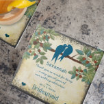 Bridesmaid Vielen Dank für Ihr Geschenk Love Birds Fliese<br><div class="desc">Ein besonderes Personalisiertes Geschenk für die eigene Leidenschaft,  um Ihnen zu danken,  dass Ihre Jungfrauen Whimsical Tree and Love Birds in einem Baum sitzen</div>