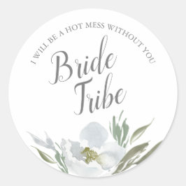 Bridesmaid Vorschlag Bribe Tribe Candle Label Runder Aufkleber