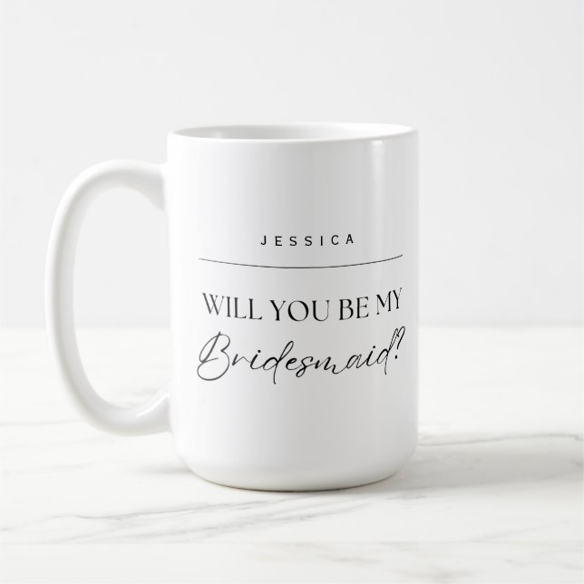 Bridesmaid Vorschlag Einfach Kaffeetasse (Links)