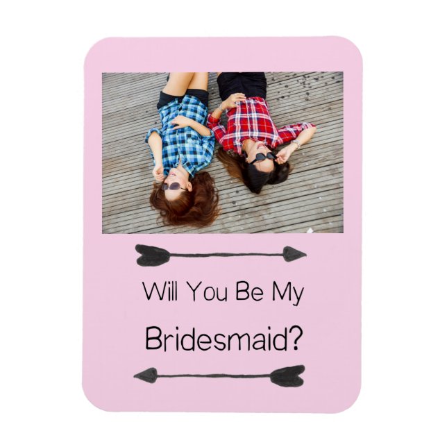 Bridesmaid Vorschlag Foto Magnet (Vertikal)