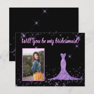 Bridesmaid Vorschlag Foto mit einstellbarer Grenze Einladung