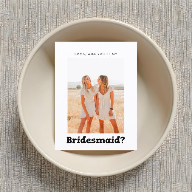 Bridesmaid-Vorschlag kühne spielerisch Postkarte (Von Creator hochgeladen)