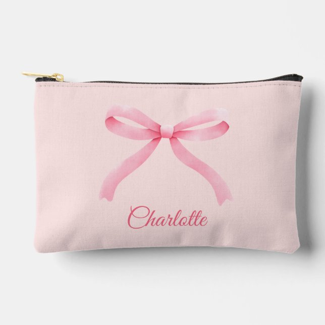 Bridesmaid-Vorschlag Makeup Pink Personalisiert Zubehörtasche (Vorderseite)