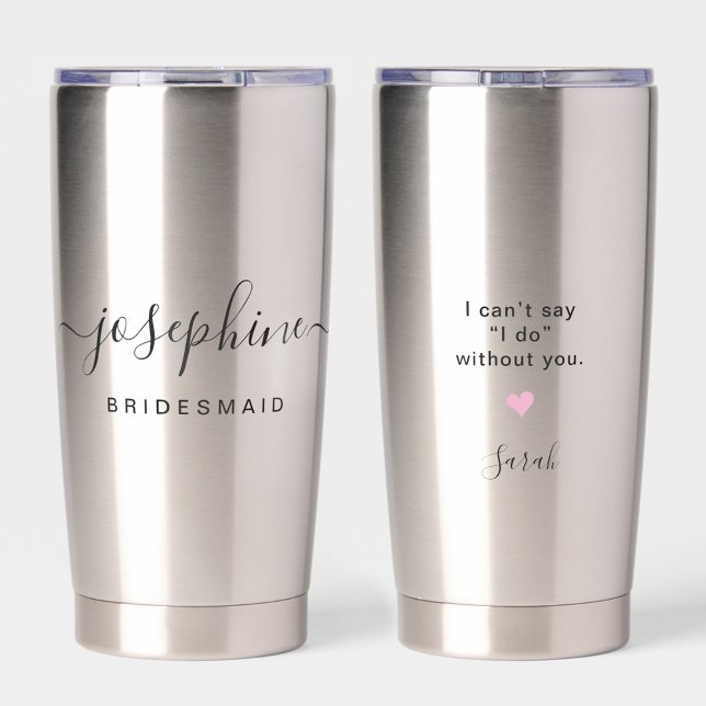Bridesmaid Vorschlag Name Wedding Personalisiert Thermobecher (Bridesmaid proposal personalized tumbler)