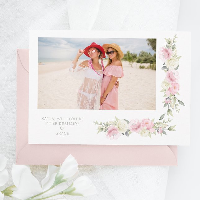 Bridesmaid Vorschlag Pink Sage Shades Blume Foto (Von Creator hochgeladen)
