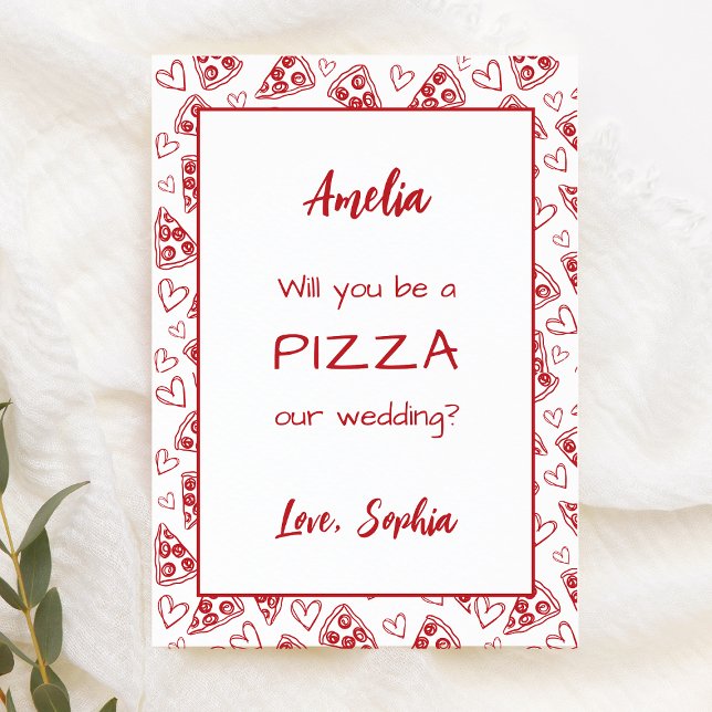Bridesmaid Vorschlag Pizza Das ist mehr Italienisc Karte (Von Creator hochgeladen)