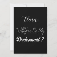 Bridesmaid Vorschlag Schwarz-weiß Elegant Wedding